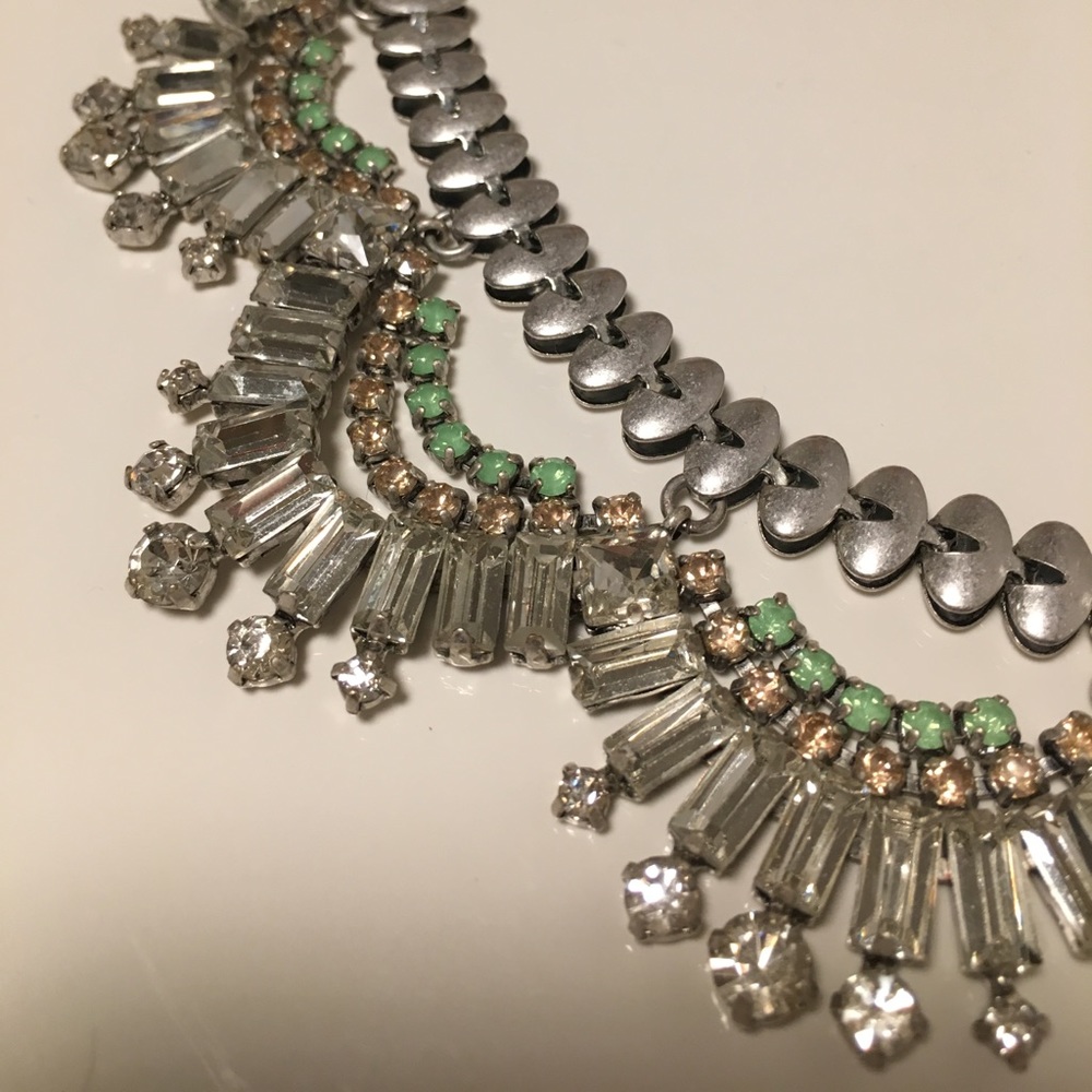 Silver and mint stella&dot necklace